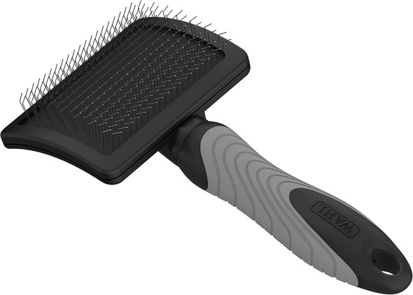Wahl Professional Animal Slicker Pet Brush For Dogs & Cats (#858476) - Dog Slicker Brush - Pet Brush To Groom Dogs - Pet Hair Brush - Black & Gray Wahl Professional Animal Slicker Pet Brush For Dogs & Cats (#858476) - Dog Slicker Brush - Pet Brush To Groom Dogs - Pet Hair Brush - Black & Gray