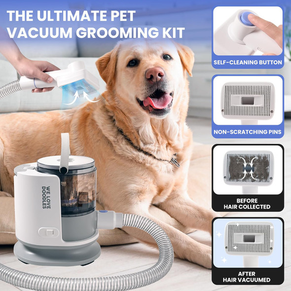 Dog Grooming Kit, Dog Grooming Vacuum, Pet Hair Vacuum, Pet Grooming Vacuum For Dogs, Dog Hair Vacuum, Pet Vacuum Grooming Kit, Dog Vacuum For Shedding Grooming, Pet Grooming Kit