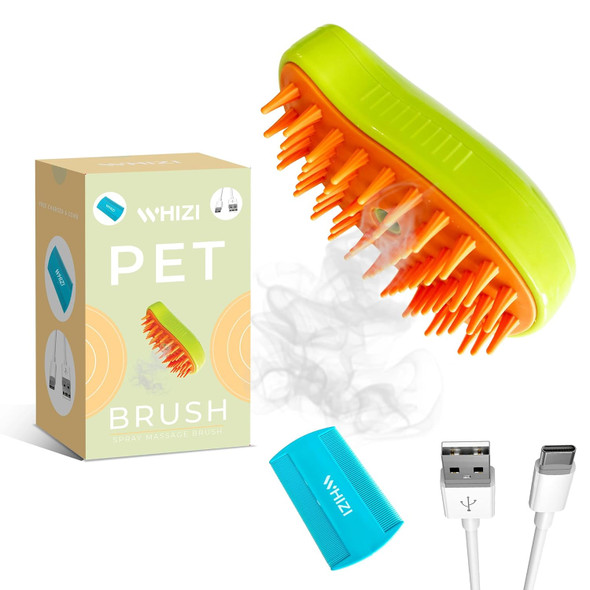 Cat Steam Brush 4 In 1 Pet Hair Removal Cat Tick And Flea Comb, Dog Grooming Brush For Healthier Cat Fur And Skin