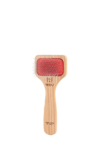 Brush For Dogs And Cats, Ideal For Small Pets With Long Hair, Professional Carder In Ash Wood, Handmade In Italy - 16 X 7 Cm, With 20 Mm Long Teeth And 70° Inclination