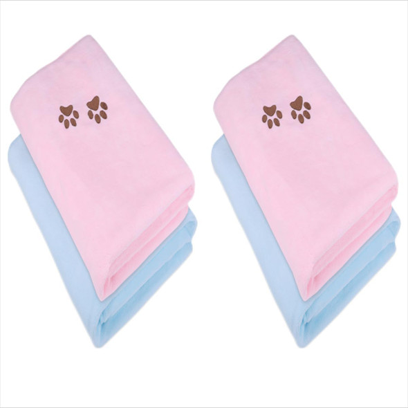 Pet Dog Cat Microfiber Drying Towel Ultra Absorbent Great For Bathing And Grooming (4-Pack)