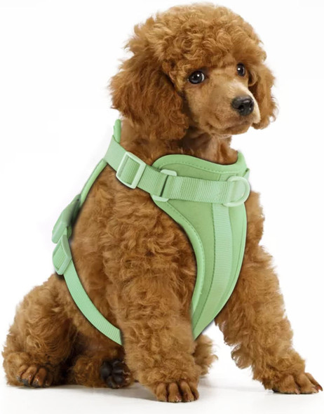 Wisedog No Pull Lightweight Dog Vest Harness With Soft And Comfortable Cushion, Breathable Mesh, For Small Medium Large Dogs Walking (S(Neck: 9.84-14.17Chest: 14.17-22.05), Sage Green)