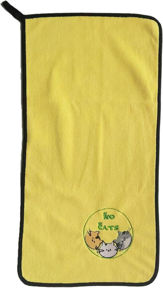 Microfiber Dog Towel- Super Absorbent Fast Drying Towel For Dogs Cats Yellow & Grey (L 27.56 55.12In)