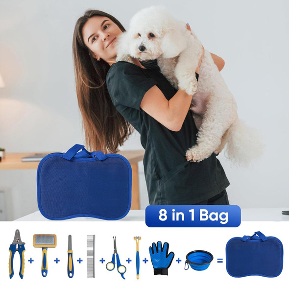 Dog Brush Shedding Kit Grooming - Dog Grooming Kit Dog Brush For Shedding Long Short Haired Dogs, Deshedder Brush For Dogs, Dog Dematting Combs Set