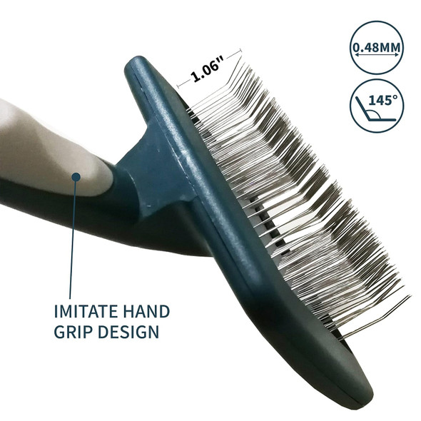 Doodle Poodle Dog Brush For Grooming, Extra Long Pin Large Slicker Dog Brush For Golden Doodle Poodle, Removes Loose Hair,Undercoat (1.06)