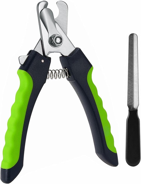 Dog Nail Clippers Trimmer Pet Nail Clippers With Safety Guard Razor And Nail File, Sharp Blades Buit-In Handle Lock Sturdy Non Slip Handles For Small, Medium And Large Breeds, Yl-002