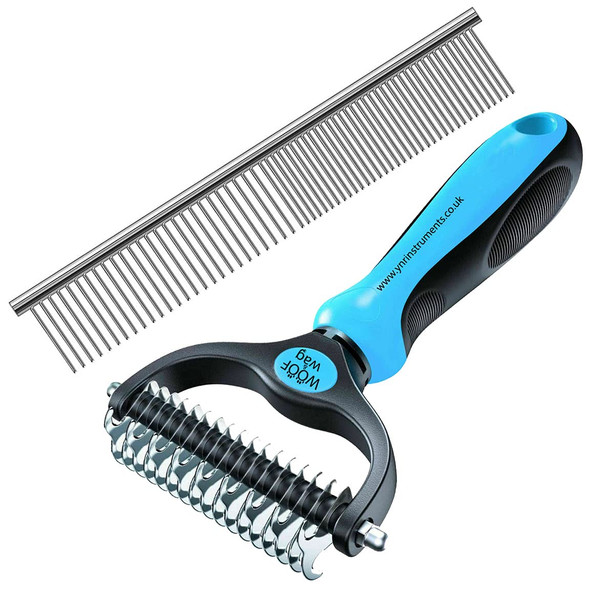 Pet Cat Dog Horses Hair Fur Shedding Trimmer Grooming Dematting Rake Deshedding Comb Brush Tool Kit