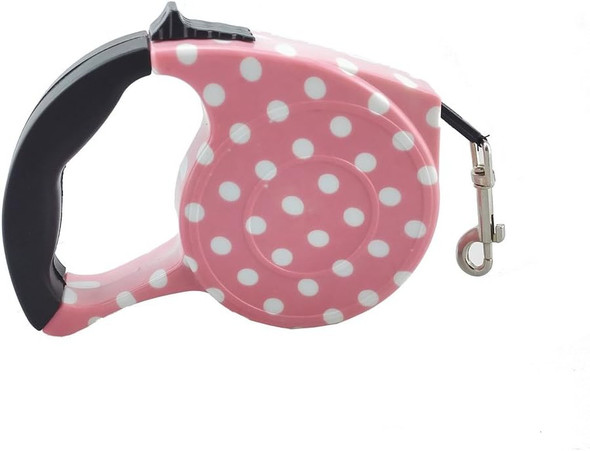 Blovess Yueton 16.5 Ft Pet Dog Cat Puppy Retractable Leash Traction Rope Walking Lead Leash (Pink)