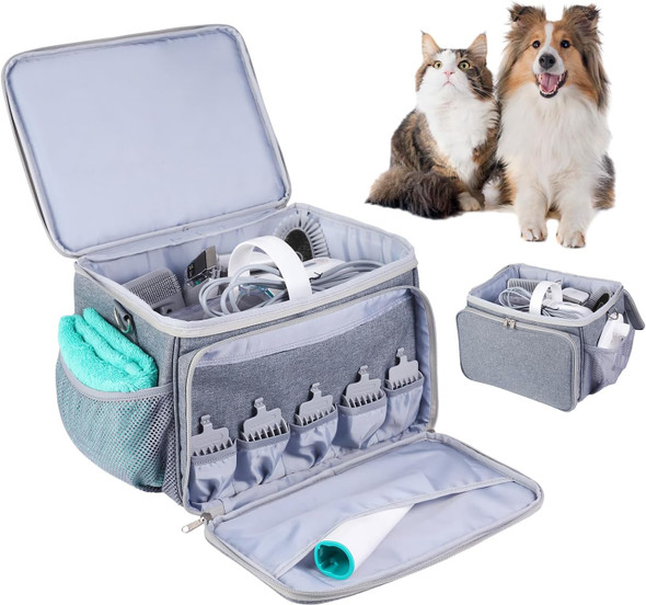 Dog Grooming Vacuum Bag, Pet Grooming Supplies Organizer Dog Grooming Vacuum Holder Travel Carrying Case For Dog Hair Vacuum & Grooming Tool Kit Accessories(Bag Only)