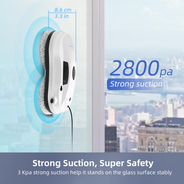 Alfabot Window Cleaning Robot With Dual Water Spray, X7 Robot Window Cleaner With Doubleside Water Spray 50Ml Water Tank, Smart Window Vacuum For Interiorexterior Highrise Windows Alfabot Window Cleaning Robot With Dual Water Spray, X7 Robot Window Cleaner With Doubleside Water Spray 50Ml Water Tank, Smart Window Vacuum For Interiorexterior Highrise Windows