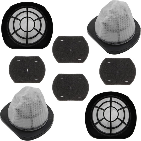 2037423 Filter Compatible With Bissell 3In1 Lightweight Stick Vac 38B1, 38B1L, 1059 Series, Compare To Part 2037423 & 2037424 4 Pack Vacuum Filter & 4 Pack Foam Filter