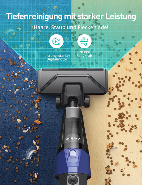 Corded Stick Vacuum Cleaner, Aspiron Small Vacuum Cleaner With 20Kpa Powerful Suction & 0.88Qt Dust Cup And 32Ft Power Cord, 5In1 Handheld Lightweight Bagless Vacuum Cleaner Carpet And Floor For Pet