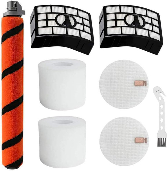 Kit Compatible With Shark Apex Duoclean Az1002 Az1000 Az1000W Ax950 Ax951 Ax952 Vacuum Cleaner,1 Set Soft Brush Roller, 2 Pack Hepa Filters And 2 Pack Foam Filters