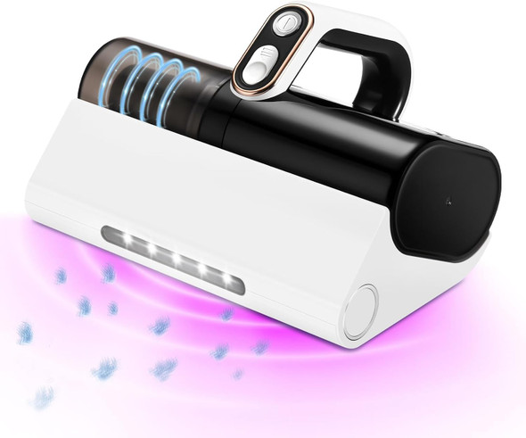 Bed Vacuum Cleaner, Handheld Uv Mattress Cleaner With Led Light & High Heating Tech, 500W Powerful Deep Mattress Vacuum, Hepa Filter For Bed, Mattress, Pillow, Couch, Pet Hair And Carpets Cleaning