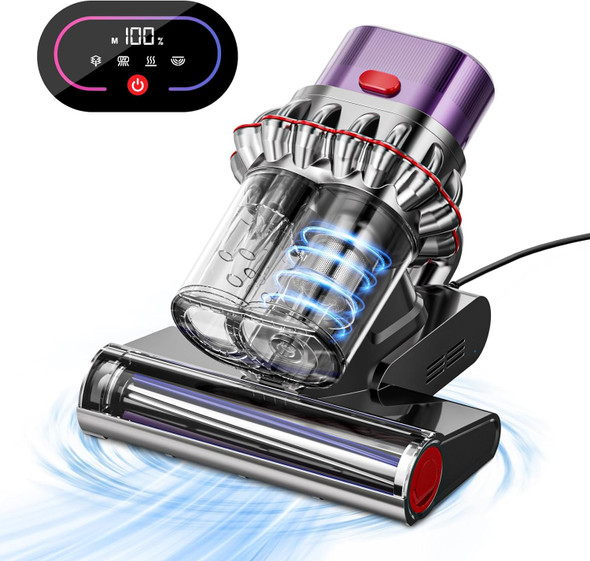 Bed Vacuum Cleaner, Mattress Vacuum Cleaner With Uv & Ultrasonic, High Heating Tech, Smart Dust Sensor, 15Kpa Handheld Vacuum Cleaner For Pet Hair, Mattress, Dust