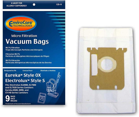 Envirocare Micro Filtration Vacuum Cleaner Dust Bags Designed To Fit Electrolux Harmonyoxygen Style S And Eureka Canisters Style S Canisters 9 Pack Envirocare Micro Filtration Vacuum Cleaner Dust Bags Designed To Fit Electrolux Harmonyoxygen Style S And Eureka Canisters Style S Canisters 9 Pack