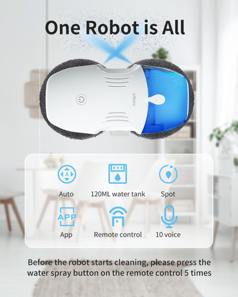 Fmart Window Cleaning Robot 120Ml Capacity Water Tank Window Cleaner Robot Intelligent Double Water Spray Technology 3800Pa Suction Power Ai Edge Detection Technology App Control Robot Window Cleaner Fmart Window Cleaning Robot 120Ml Capacity Water Tank Window Cleaner Robot Intelligent Double Water Spray Technology 3800Pa Suction Power Ai Edge Detection Technology App Control Robot Window Cleaner
