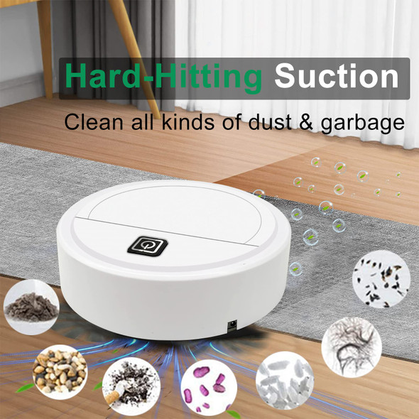 Robot Vacuum Cleaner d 2In1 Superthin Quiet Robotic Vacuum Mop Combo, 1500Pa Suction, Good Pet Hair, Hard Floor, Low Pile Carpet, Up 90Min Runtime,Ideal Multiple Room, White