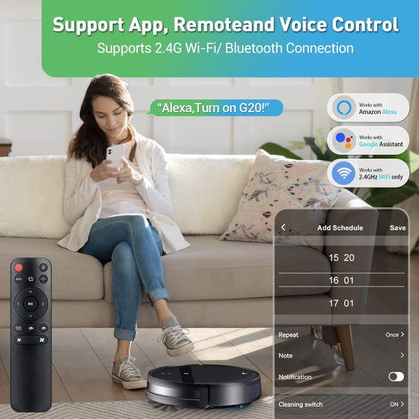 Robot Vacuum Mop Combo With Appvoice Control, Robot Vacuums And Mop 2 In 1, Robotic Vacuum Tangle, Daily Schedule, Vacuum Robot Cleaner And Mop Combo For Home
