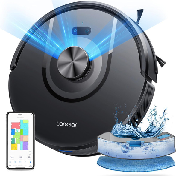 Laresar Robot Vacuums And Mop Combo, 5000Pa Strong Suction With Lidar Navigation, 3 In 1 Robot Vacuum Cleaner With Auto Carpet Boost, Selfcharging, App&Voice Control, Ideal For Pet Hairmars01 Laresar Robot Vacuums And Mop Combo, 5000Pa Strong Suction With Lidar Navigation, 3 In 1 Robot Vacuum Cleaner With Auto Carpet Boost, Selfcharging, App&Voice Control, Ideal For Pet Hairmars01