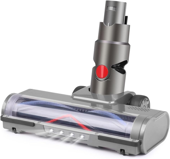 Hardwood Floor Attachment For Dyson V6 Dc58 Dc59 Dc61 Dc62 Dc74 Dc Series Vacuum Cleaners With Led Headlights, V Shape Turbo Bristle Brush Head