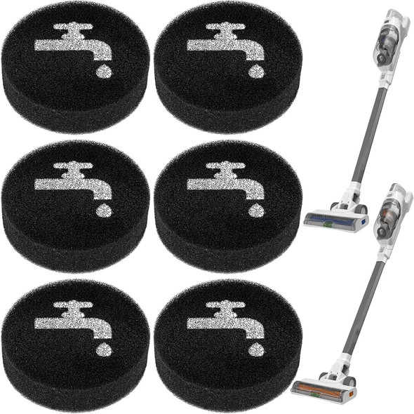 Sponge Filter Compatible With Black+Decker Powerseries+ 16V 20V Cordless Stick Vacuum Models Bhfea420J, Bhfea520J, Bhfea18D1, Compare To Part Bhfeaf1, 6 Pack Sponge Filter Compatible With Black+Decker Powerseries+ 16V 20V Cordless Stick Vacuum Models Bhfea420J, Bhfea520J, Bhfea18D1, Compare To Part Bhfeaf1, 6 Pack