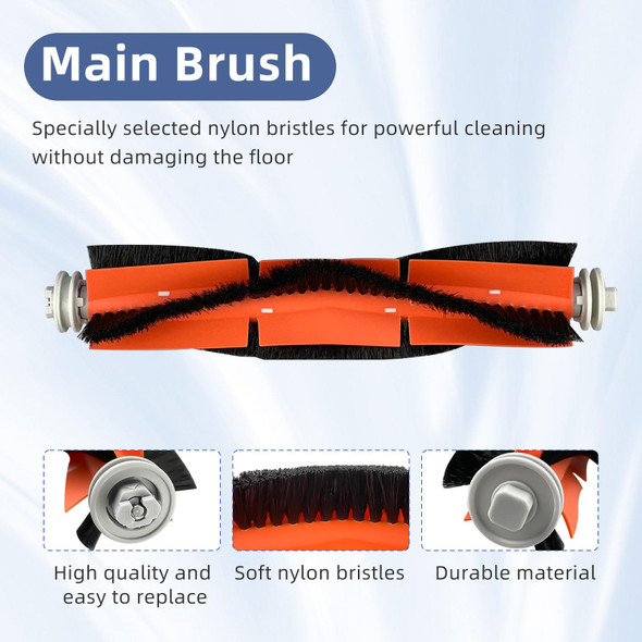 Accessories Compatible For Dreame D10 Plus Rls3D Spare Parts, 1 Main Brush 4 Side Brushes 4 Hepa Filters 4 Mop Pads 2 Dust Bags Parts