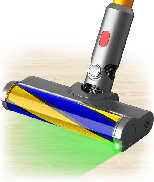 Vacuum Attachments With Dust Detect Green Light For Dyson V7 V8 V10 V11 V15 Cordless Cleaners, Hard Floor Soft Roller Brush Head Motorhead Accessories Parts