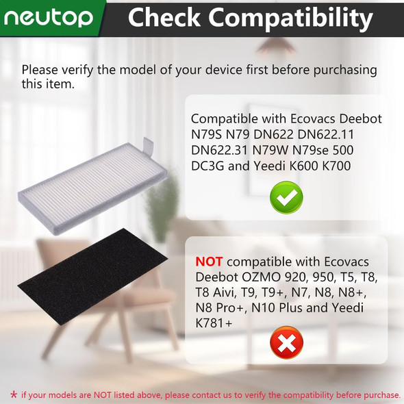 Neutop Filters Compatible With Ecovacs Deebot N79S N79 Dn622 Dn622.11 Dn622.31 N79W N79Se Deebot 500 Dc3G And Yeedi K600 K700, Robot Vacuums, 9Pack. Neutop Filters Compatible With Ecovacs Deebot N79S N79 Dn622 Dn622.11 Dn622.31 N79W N79Se Deebot 500 Dc3G And Yeedi K600 K700, Robot Vacuums, 9Pack.