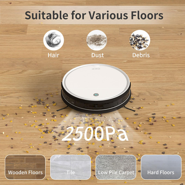 Okp Robotic Vacuum Cleaner, Wifiappalexa, Robot Vacuum Cleaner With Schedule, Efficient Filtration System, Selfcharging, Slim Design, Quiet, Perfect For Hard Floors, Pet Hair, Carpets Okp Robotic Vacuum Cleaner, Wifiappalexa, Robot Vacuum Cleaner With Schedule, Efficient Filtration System, Selfcharging, Slim Design, Quiet, Perfect For Hard Floors, Pet Hair, Carpets