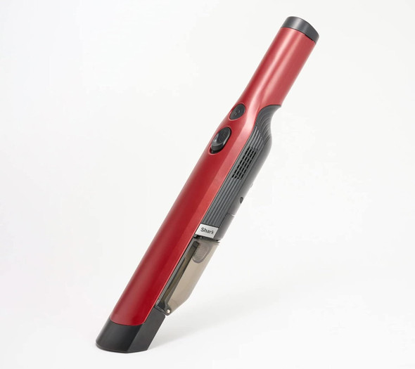 Shark Qv201 Wandvac Handheld Vacuum, Lightweight At 1.4 Pounds Wpowerful Suction, Duster Crevice Tool, Scrubbing Brush, Pet Tool, Charging Dock, Single Touch Dust Cup Empty Reed Red