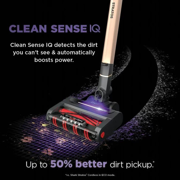 Shark Iz840H Stratos Cordless Vacuum With Clean Sense Iq, Duoclean Powerfins Hairpro, Includes Crevice Tool, Up To 50 Minute Runtime, Rose Gold Reed Shark Iz840H Stratos Cordless Vacuum With Clean Sense Iq, Duoclean Powerfins Hairpro, Includes Crevice Tool, Up To 50 Minute Runtime, Rose Gold Reed