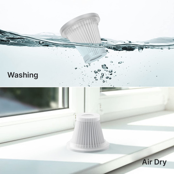 Shinebella 4 Pack Hepa Filter For Handheld Car Vacuum Cleaner, Filter For Cordless Desk Vacuum Cleaner,Only Compatible, Washable