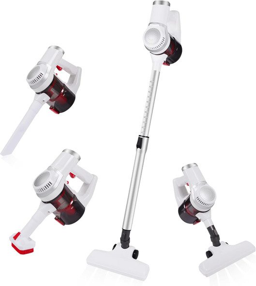 Sohapy Cordless Vacuum Cleaner, Lightweight Stick Vacuum With 2 Modes Powerful Suction, Max 38Mins Runtime, 4 In 1 Household Vacuum Cleaner For Hard Floor Gold White Sohapy Cordless Vacuum Cleaner, Lightweight Stick Vacuum With 2 Modes Powerful Suction, Max 38Mins Runtime, 4 In 1 Household Vacuum Cleaner For Hard Floor Gold White