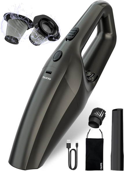 Tanyo Handheld Car Vacuum Cordless, Car Vacuum With Best Suction And 14000Pa Brushless Motor, Portable Rechargeable Mini Hand Held Vacuum Cleaner With Hepa Filter For Home, Office, Car, Pet, Dust Tanyo Handheld Car Vacuum Cordless, Car Vacuum With Best Suction And 14000Pa Brushless Motor, Portable Rechargeable Mini Hand Held Vacuum Cleaner With Hepa Filter For Home, Office, Car, Pet, Dust