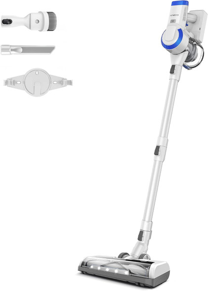 Tineco A10 Essentials Cordless Stick Vacuum Cleaner, Lightweight And Quiet,Led Headlights, Powerful Handheld Vacuum For Hard Floor Carpet With Attachments, Wallmounted Dock