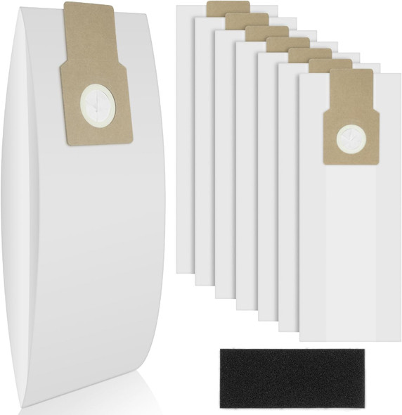Type Ulo Vacuum Bags For Kenmore 5068, 50688, 50690, 50105 Upright Vacuum, 8 Pack Paper Bags For Miele Type Z, S170S180, S183, S184, For Panasonic Type U2, With 1 Foam Filter