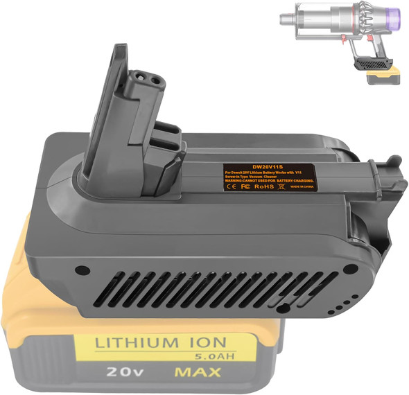 Uniqus For Dewalt To V11 Battery Adapter For Dewalt 20V Liion Battery Converted To Dyson V11 Sv15 Battery 25.2V, Work With V11 Absolute Extra, Torque Drive, Fluffy Extra Cordless Vacuum Cleaner Uniqus For Dewalt To V11 Battery Adapter For Dewalt 20V Liion Battery Converted To Dyson V11 Sv15 Battery 25.2V, Work With V11 Absolute Extra, Torque Drive, Fluffy Extra Cordless Vacuum Cleaner