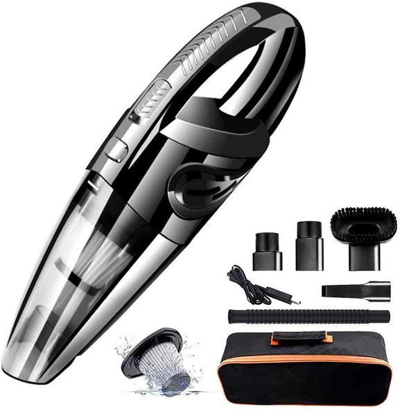 Uniqus Taiow Handheld Vacuum Usb Cordless Portable Wet Dry Vacuum Cleaner For Car Home Pet Hair With Filter Rechargeable 2200Mah Lithium Battery 120W 4500Pa Powerful Suction Black Uniqus Taiow Handheld Vacuum Usb Cordless Portable Wet Dry Vacuum Cleaner For Car Home Pet Hair With Filter Rechargeable 2200Mah Lithium Battery 120W 4500Pa Powerful Suction Black