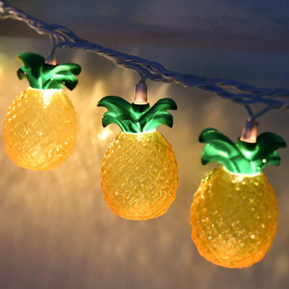 Abeja Pineapple String Lights, 8.5Ft Pineapple Fairy Lights with 10 Pineapple Lights Decorations, Pineapple Tropical Theme Lights, Summer Patio String Lights for Home Hawaiian Party Camping Bars Decor