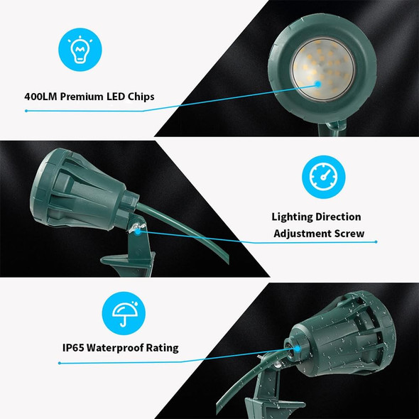 Outdoor LED Spotlights with RGB 4 Multicolor Lenses, 180 Degree Rotatable Lamphead, 120V Spotlight for Yard, Flag, Halloween and Christmas Decor, 6FT Extension Cord, 400LM 5000K, ETL Listed, 2Pack Outdoor LED Spotlights with RGB 4 Multicolor Lenses, 180 Degree Rotatable Lamphead, 120V Spotlight for Yard, Flag, Halloween and Christmas Decor, 6FT Extension Cord, 400LM 5000K, ETL Listed, 2Pack