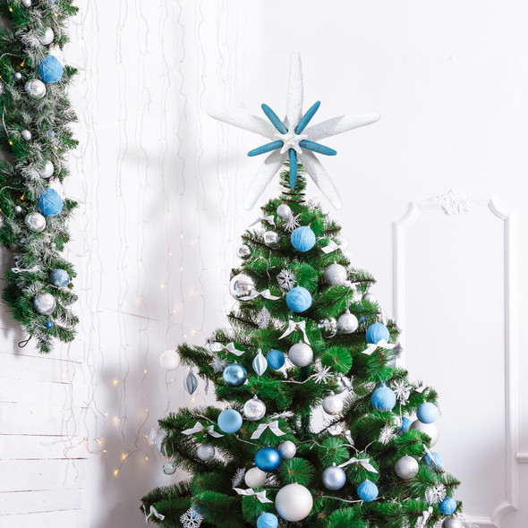 Christmas Starfish Tree Topper Coastal Christmas Tree Decor Beach Christmas Vacation Decorations (Blue) Christmas Starfish Tree Topper Coastal Christmas Tree Decor Beach Christmas Vacation Decorations (Blue)
