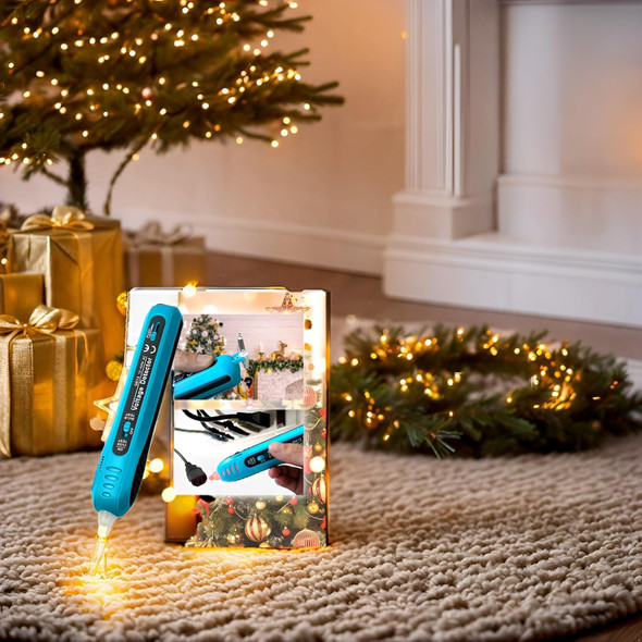 allsun Christmas Light String Tester Non Contact Voltage Finder Meter Light Bulb&Fuse Checker Gun 12-600 V AC Mini Light Repairing Tool, NOT Suitable LED Light String, Blue allsun Christmas Light String Tester Non Contact Voltage Finder Meter Light Bulb&Fuse Checker Gun 12-600 V AC Mini Light Repairing Tool, NOT Suitable LED Light String, Blue