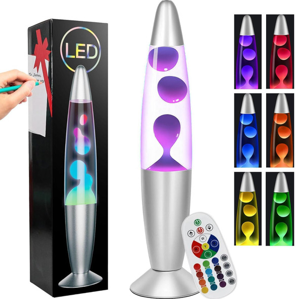 Liquid Motion Lamps with Remote 17 Color Changing Night Light 16 Inch LED Table Lamp Relaxing Liquid Lamp for Kids Adults Teens Room Decor Light Magma Lamp Classic Christmas Birthday