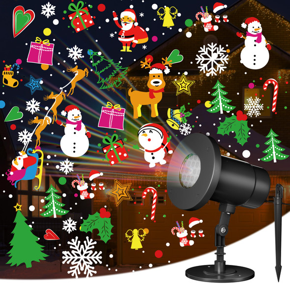 Christams Projector Lights Outdoor, Christmas Window Projector, Waterproof LED Holiday Projector Lights for Indoor Outdoor Christmas Decorations