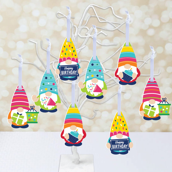 Big Dot of Happiness Gnome Birthday - Happy Birthday Decorations - Tree Ornaments - Set of 12 Big Dot of Happiness Gnome Birthday - Happy Birthday Decorations - Tree Ornaments - Set of 12