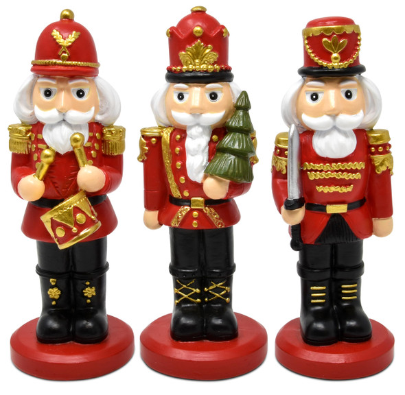 Christmas Nutcrackers Figurines Table Top Decor Set of 3 Resin Nutcracker Soldier Figurine Xmas Tabletop Decoration for Indoor Home Shelf Fireplace Mantle Kitchen Living Room Holiday Party Supplies Christmas Nutcrackers Figurines Table Top Decor Set of 3 Resin Nutcracker Soldier Figurine Xmas Tabletop Decoration for Indoor Home Shelf Fireplace Mantle Kitchen Living Room Holiday Party Supplies
