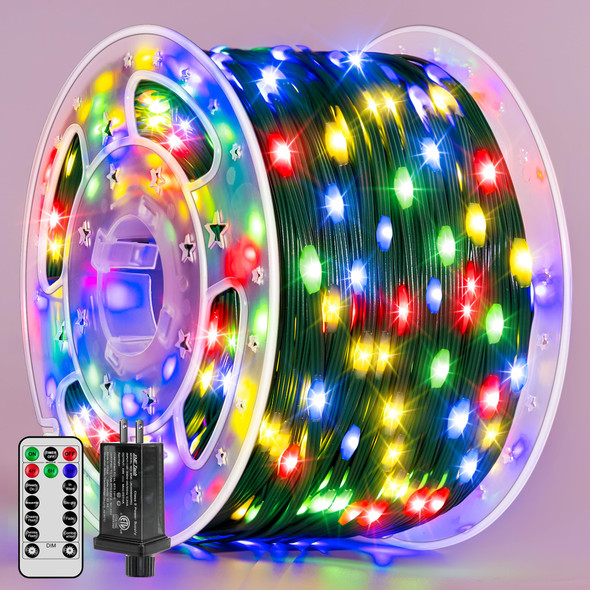 Christmas Lights 1200 LED 394 FT, Waterproof Outdoor String Lights with Remote and Timer, Christmas Tree Lights with 8 Modes Dimmable, Fairy Lights for Holiday Decor (Multicolor)