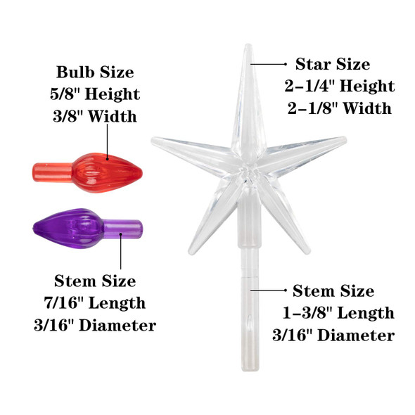 Replacement Lights Bulbs for Ceramic Christmas Tree National Artcraft Ornaments for Ceramic Tree Accessories, Flame Shape Light up Medium Twist, 3 Stars 105 PC Included, Assorted Colors Replacement Lights Bulbs for Ceramic Christmas Tree National Artcraft Ornaments for Ceramic Tree Accessories, Flame Shape Light up Medium Twist, 3 Stars 105 PC Included, Assorted Colors