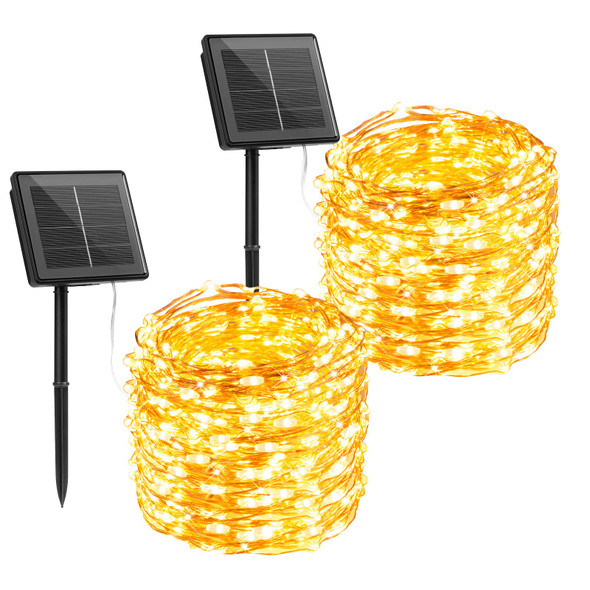 Brightown Solar String Lights, 2 Packs Total 66Ft 200 LED Solar Fairy Lights with 8 Modes, Waterproof Solar Lights for Outside Patio Yard Tree Wedding Christmas(Warm White) Brightown Solar String Lights, 2 Packs Total 66Ft 200 LED Solar Fairy Lights with 8 Modes, Waterproof Solar Lights for Outside Patio Yard Tree Wedding Christmas(Warm White)